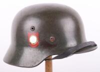 Third Reich Waffen-SS Police Double Decal Combat Helmet