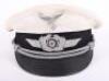 WW2 German Luftwaffe Officers Summer Pattern White Toped Peaked Cap - 2