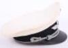 WW2 German Luftwaffe Officers Summer Pattern White Toped Peaked Cap - 4