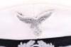 WW2 German Luftwaffe Officers Summer Pattern White Toped Peaked Cap - 9