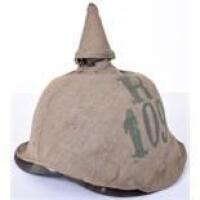 Baden Reserve Regiment 109 Other Ranks Ersatz Felt Pickelhaube with Original Regimentally Marked Trench Cover