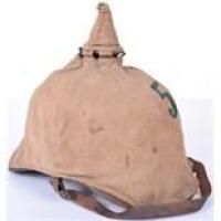 Bavarian Other Ranks Ersatz Felt Pickelhaube with Original Trench Cover