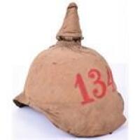 Saxon Infantry Other Ranks Pickelhaube with Original Pre-War Field Cover