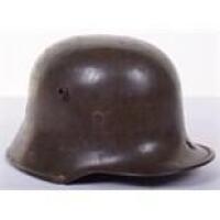 Battle Damaged M.17 Steel Combat Helmet