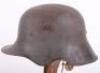 Rare WW1 German M-18 Ear Cut Out Steel Combat Helmet - 5