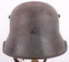 Rare WW1 German M-18 Ear Cut Out Steel Combat Helmet - 7