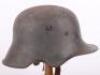 Rare WW1 German M-18 Ear Cut Out Steel Combat Helmet - 9