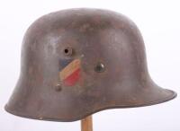 German Army Double Decal Austrian Transitional Steel Helmet