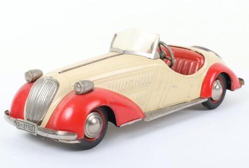 Distler tinplate clockwork BMW Wanderer 2-door Spors car, German circa 1950