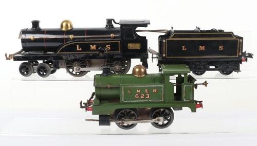 Hornby 0 gauge No.2 4-4-0 LMS locomotive and tender