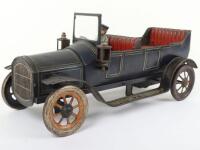 Large Bing tinplate clockwork Four-Seater Open Tourer Motor car, German 1912-15