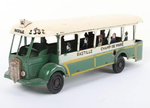 A CIJ tinplate clockwork Single Decker Paris bus, circa 1950