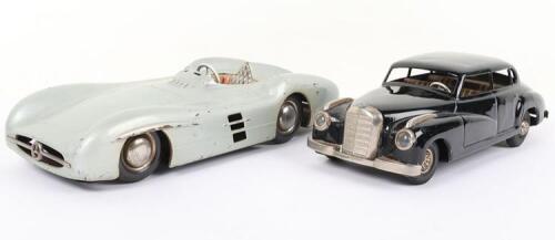 Two JNF (Western Germany) friction driven tinplate Mercedes cars, 1950s