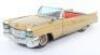 Large Bandai battery operated Golden Cadillac Convertible, 1960s