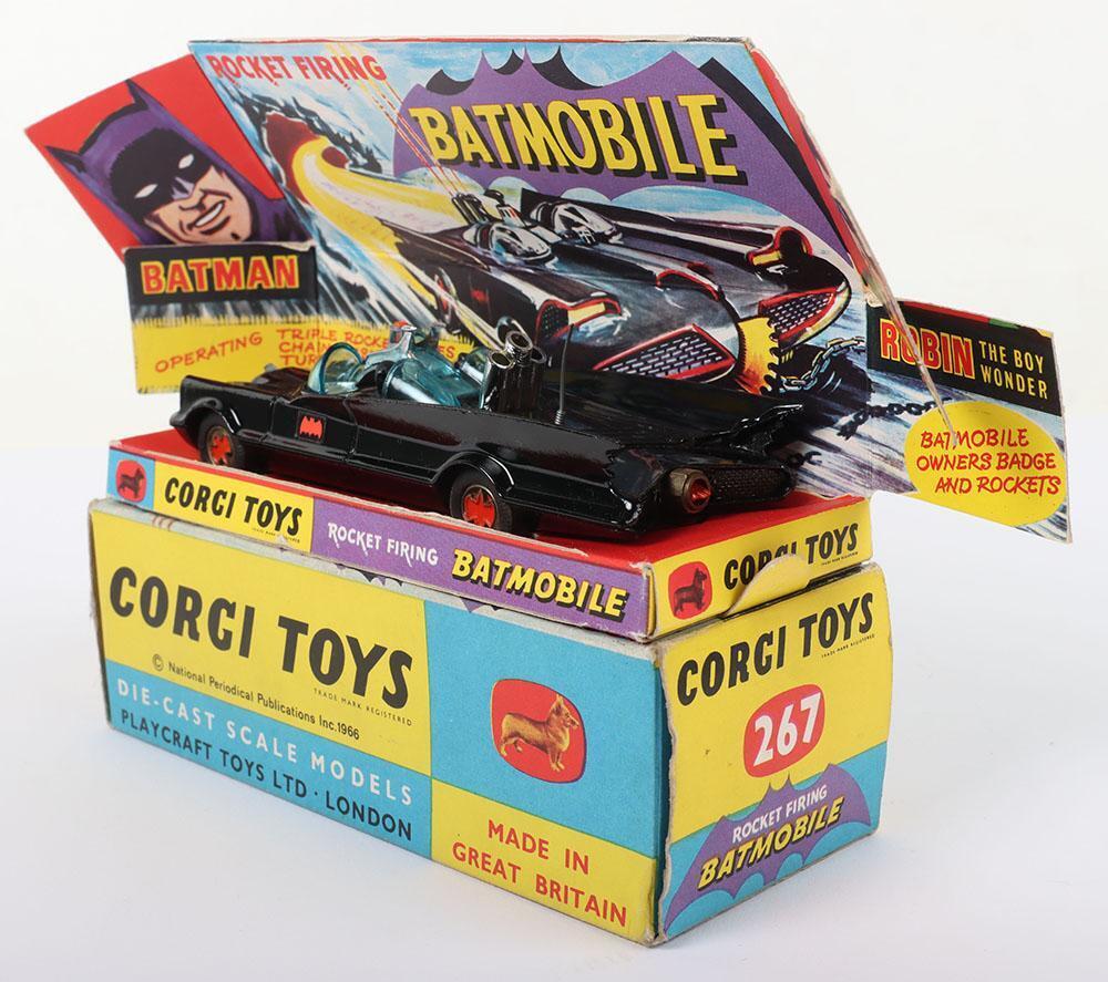 Boxed Corgi Toys 1st issue 267 Rocket Firing Batmobile with Batman and ...