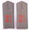 Matched Pair of Regiment 31 M.15 Field Grey Tunic Shoulder Boards