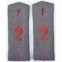 Scarce Matched Pair of Regiment 2 M.07 Field Grey Tunic Shoulder Boards