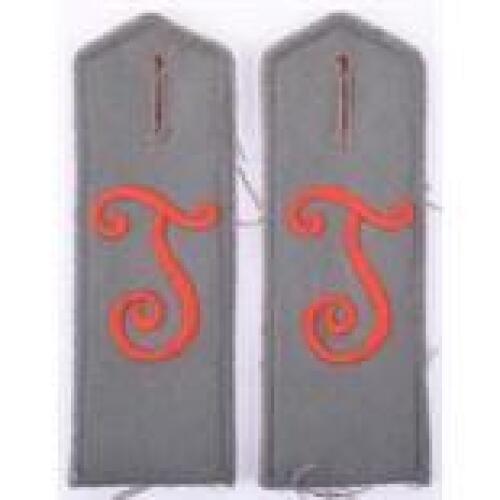 Rare Matched Pair of Telegraph Troops Field Grey Tunic Shoulder Boards