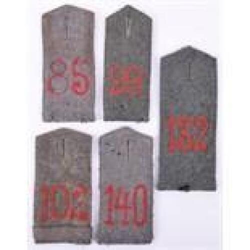 5x Single M.15 Simplified Field Grey Tunic Shoulder Boards