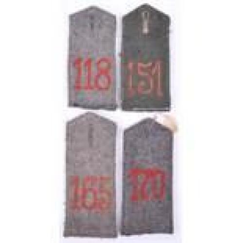 4x Single M.15 Simplified Field Grey Tunic Shoulder Boards