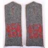 Regiment 454 Near Matched Pair M.15 Field Grey Tunic Shoulder Boards