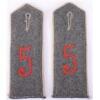 Matched Pair of Regiment 5 M.15 Field Grey Tunic Shoulder Boards