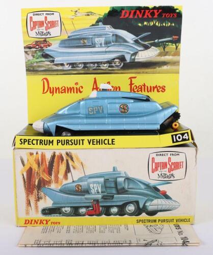 Dinky Toys Boxed 104 Spectrum Pursuit vehicle direct from Captain Scarlet and The Mysterons with scarce black base