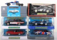 Fived Boxed Scalextric Jaguar Slot Cars