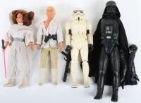 Four Vintage Large Size Star Wars Action Figures