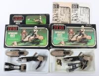 Two Vintage Boxed Star Wars Return of The Jedi Speeder Bike Vehicles