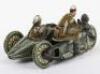 CKO Kellermann 341 tinplate clockwork Motorbike with sidecar, German circa 1950 - 5