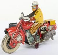 A good Mettoy tinplate clockwork Motorcyclist Sportsman, English 1951