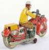 A good Mettoy tinplate clockwork Motorcyclist Sportsman, English 1951 - 5