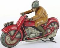 Early Pre War Technofix Tinplate Motorcycle