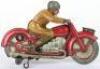 Early Pre War Technofix Tinplate Motorcycle - 3