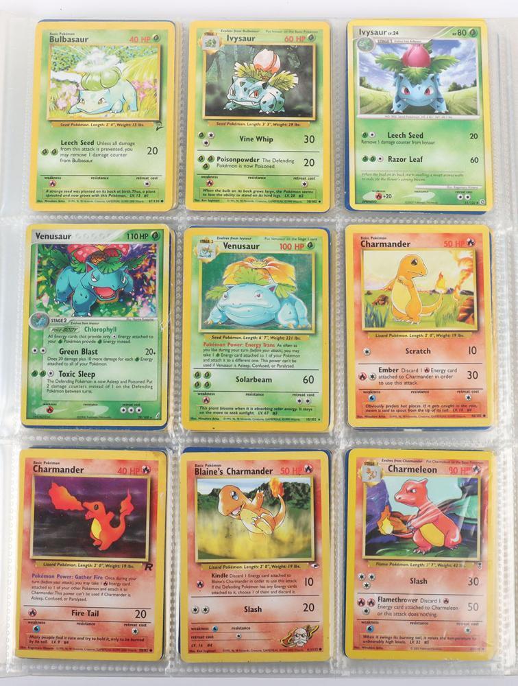 Album of Pokemon base set trading cards Album of Pokemon base set trading cards