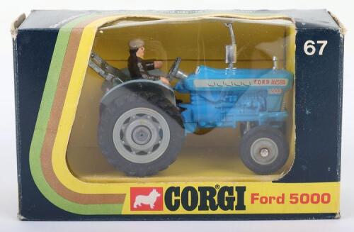 希少当時物 コーギートイズ フォードトラクター 5000 英国製 煙突有 Corgi Toys 67 Ford 5000 Super Major Tractor