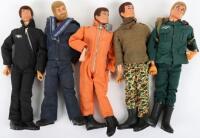 Four Vintage Palitoy Flocked Head Action Man