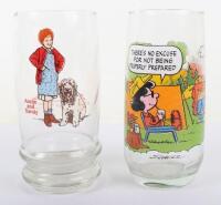 Two 1980s restaurant collector glasses