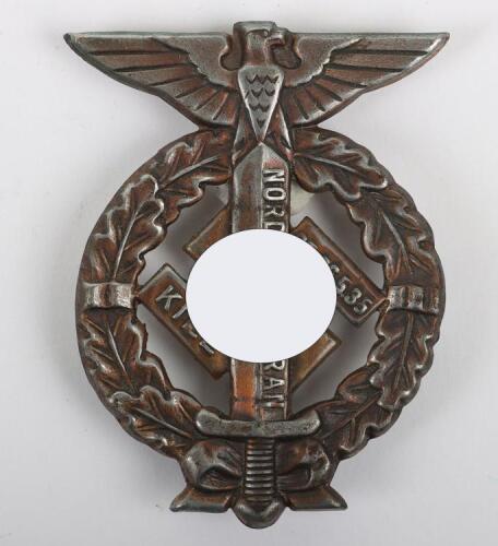 Third Reich NSDAP SA Sports Style Day Badge for Nordmark Voran Kiel 1935