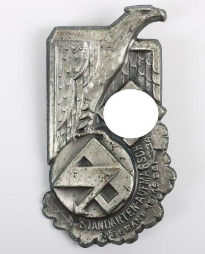 Third Reich SA Standarten-Aufmarsch Meerane September 1934 Rally Badge