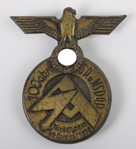 Third Reich 10 Years of the SA 20th August 1939 Rally Badge