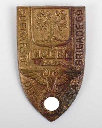 Third Reich Aufmarsch Der SA Brigade 69 Hagen Rally Badge