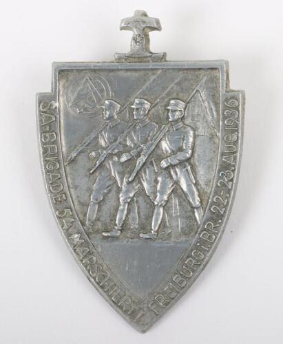 Third Reich SA Brigade 54 Marschiert Freiburg i.BR 22-23 August 1936 Rally Badge