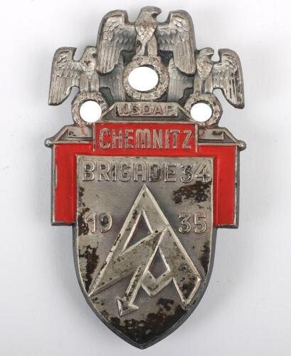 Third Reich NSDAP / SA Brigade 34 Chemnitz 1935 Day Badge