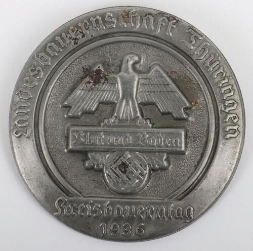 Third Reich Farming & Agriculture Organisation Day Badge for Thuringen 1936