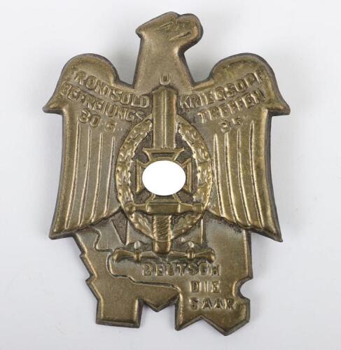 Third Reich NSKOV Saarland Rally / Day Badge