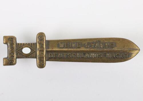 Scarce Hitler Youth Detmold 1934 ‘Meine Stärke – Deutschlands Macht‘ Badge