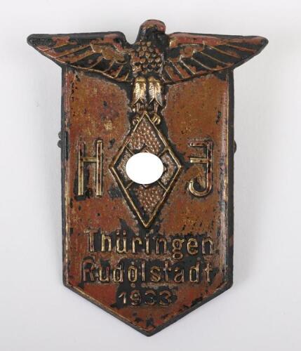 Third Reich Hitler Youth Thüringen 1933 Rally Badge