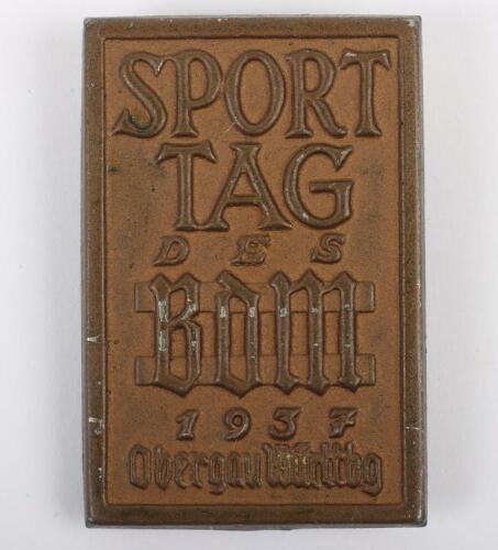 Third Reich B.D.M (Bund Deutscher Mäder) Sports Day Badge